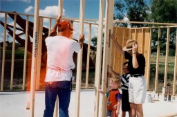 Dodie, Wade, Emmett with first wall