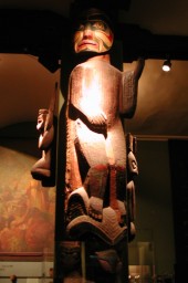 Totem with painted face
