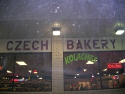 West, Texas kolache stop (through the windshield) 