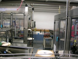 Maker's Mark bottles about to be labelled 