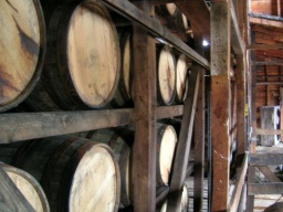 Aging bourbon barrels