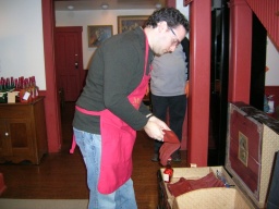 Jack prepares to dip 