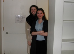 Jessica and Allison in the dorm room