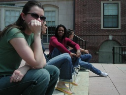 Allison looks on